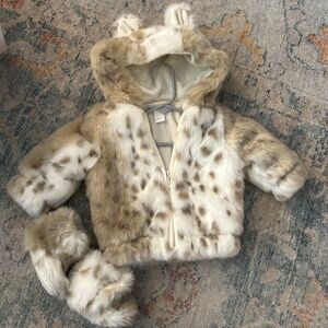 Luxe Baby Faux Fur Coat and Boots